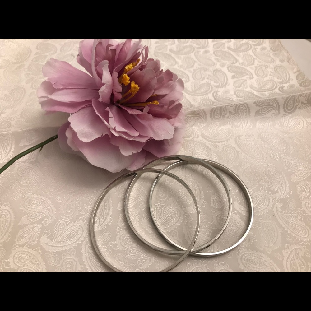 Vintage Silver Bangle Bracelets - image 1